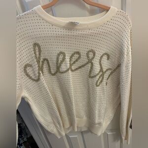 Queen of sparkles Cheers sweater. Size medium
